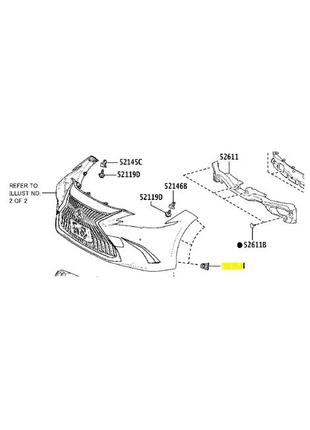 Кліпса фіксатор кронштейн кріплення бампера toyota camry v70, corolla, hiace, yaris, lexus es 53879-330302 фото