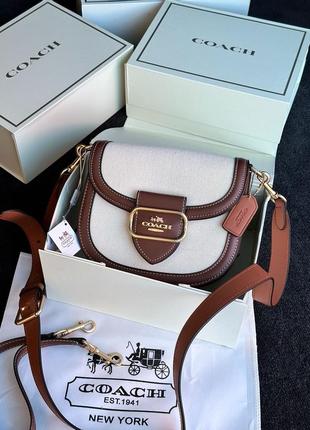 Coach bag брендова шкіряна сумочка натуральна шкіра женская сумка бег натуральная кожа люкс качество