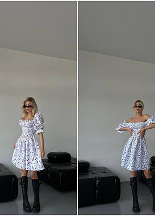 Платье муслин мини с корокими рукавами размеры норма