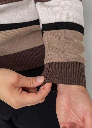 Свитер-обманка мужской, цвет бежево-коричневый, 161r901