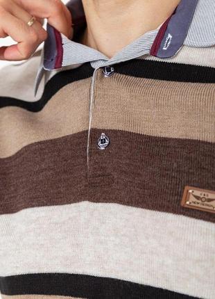 Свитер-обманка мужской, цвет бежево-коричневый, 161r901