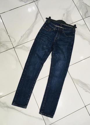 Синие зауженные мужские джинсы boohooman 282 фото