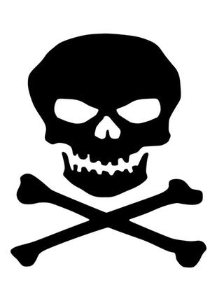 Наліпка на авто / мото / вітрину на скло кузов " хелловін - halloween - череп - skull " будь-який колір