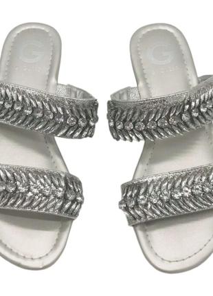 Шлепанцы со стразами g by guess