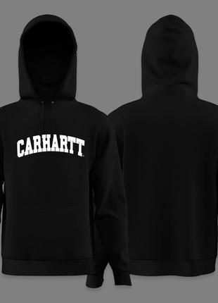 Мужское  худи carhartt черное  кархарт унисекс кофта толстовка с капюшоном