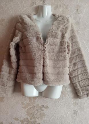 Красивая куртка кардиган из экомеха dina tricot