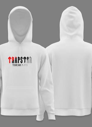 Чоловіче худі trapstar its a secret біле унісекс-трипстр кофта толстовка з капюшоном
