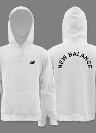 Чоловіче худі new balance nb біле унісекс childer толстовка з капюшоном