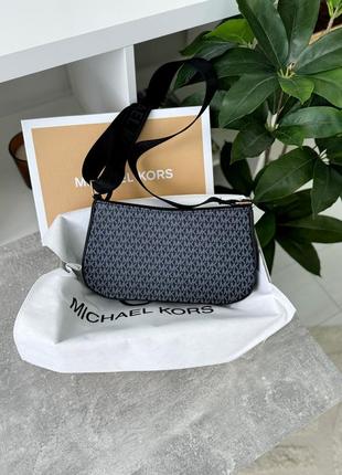 Женская сумка черная michael kors повседневная стильная маленькая сумка через плече майкл корс4 фото