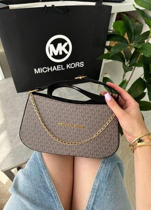 Жіноча сумка сіра michael kors повсякденна стильна маленька сумка через плече майкл корс
