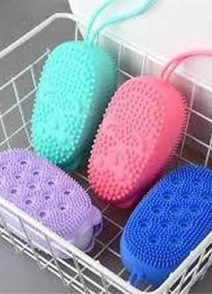Мочалка массажная силиконовая bath brush wn-12