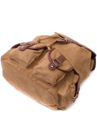 Рюкзак мужской текстильный коричневый5 фото