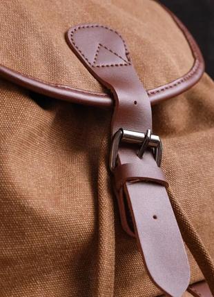 Рюкзак мужской текстильный коричневый3 фото