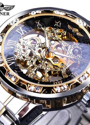 Механічні годинники winner skeleton чоловічі механічні годинники віннер скелетон