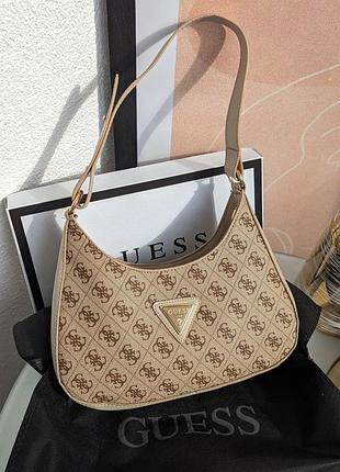 Сумка guess жіноча гес міні клатч на плече бежевий люкс якість