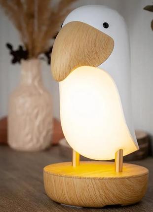 Ночник настольный "тукан" ljc-164 белый - ночники / светильники