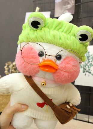 Качка лалафанфан оригінал жабка lalafanfan качечка м'яка іграшка cafe mimi duck
