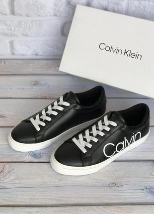 Кеды женские calvin klein cabre black черные оригинал кроссовки6 фото