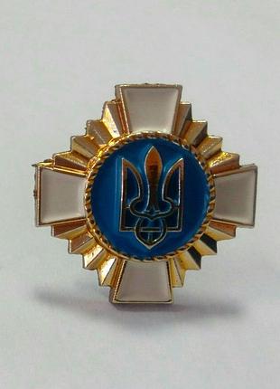 Крест на аксельбант белый