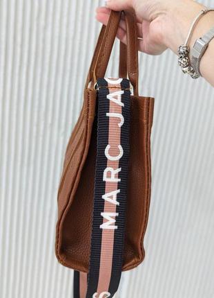 Женская сумка шоппер marc jacobs tote bag big Occasion в коричневом цвете большая lux качество2 фото