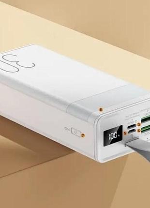Зовнішній акумулятор портативний зарядний пристрій повербанк на 30000mah с led-світильником