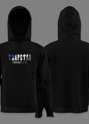 Чоловіче худі trapstar its a secret чорна унісекс-трипстр толстовка