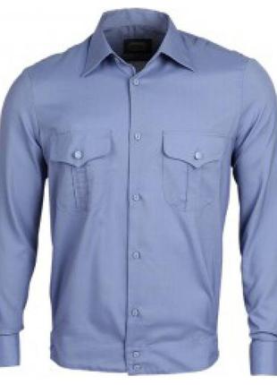 Формована сорочка довгий рукав сіра, синя, біла