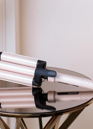 Потрійна плойка щипці для завивки волосся плойка для завивки волосся три хвилі