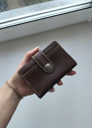 Шкіряний фірмовий багатофункціональний гаманець fossil! оригінал!