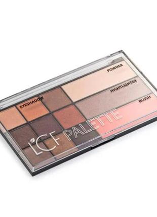 Палетка для лица lcf palette (тени+румяна+пудра+хайлайтер) тон 2, 22 г