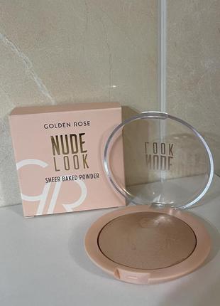 Пудра для обличчя golden rose nude look sheer baked powder