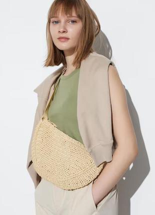 Плетеные сумки бананки кроше uniqlo3 фото