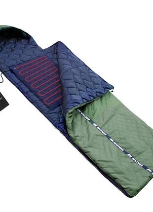 Спальний мішок арктика -20 зимовий спальник ковдра з підігрівом від павербанку теплий мішок спальний зима-весна2 фото