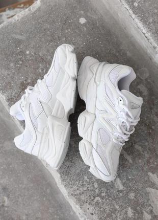 Женские кроссовки new balance 9060 whiteque беланс белого цвета