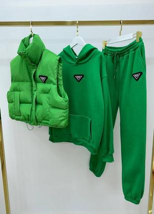 Костюм  теплий у стилі prada люкс якість