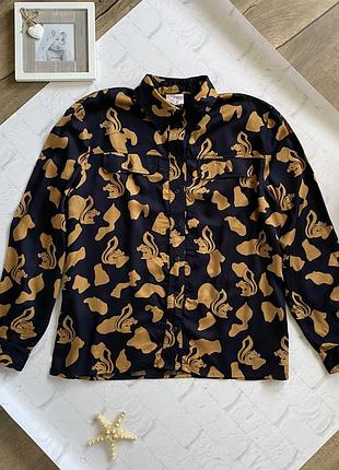 Рубашка с принтом вискоза коттон