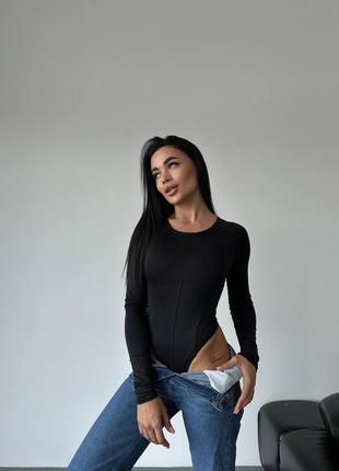 Базовые боди с имитацией корсета