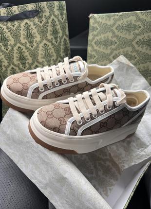 Gucci tennis 1977 кеди на платформі
