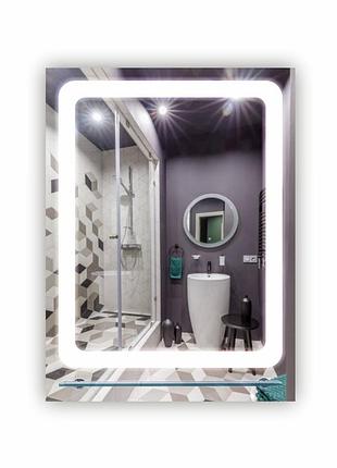 Зеркало с led подсветкой sr-028 (600х800мм) с полочкой