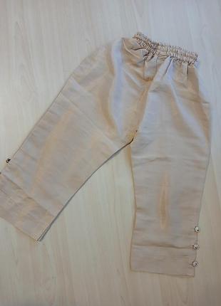 Штанишки на 1,5- 2,5 года золотистые карнавальные театральные