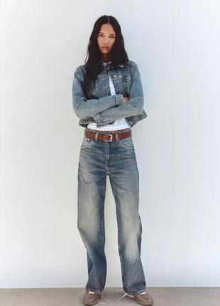 Варені джинси блакитні висока посадка zara new