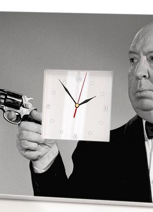 Годинник "альфред гічкок. alfred hitchcock" подарунок для любителів кіно, прикраса спальні, бару, кл