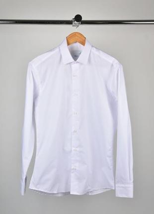 Dion чоловіча біла сорочка розмір м slim fit