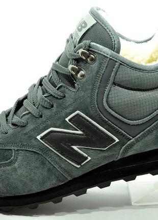 Зимові кросівки new balance 574 на хутрі (the беланс)