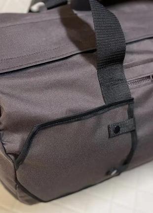 Тактична сумка-баул 100л oxford коричневий із захисним клапаном + підсумок для лопати, сумка-баул армійська4 фото