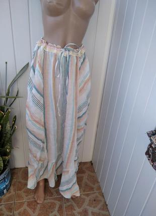 Льняная юбка-миди 7