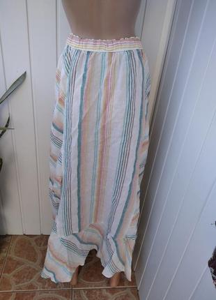 Льняная юбка-миди 6