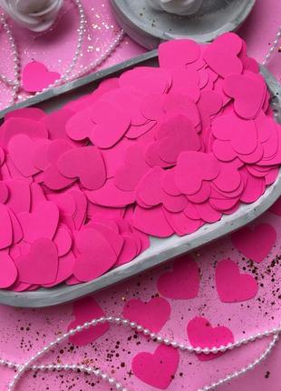 Конфетті «сердечка» 2,5 см різнокольорові , для пакування, декору, свята4 фото