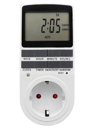 Электронная розетка с таймером недельная timer socket kwe-tm02-eu 8747