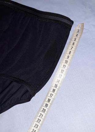 Низ от купальника женские плавки размер 52 / 18 черный с утяжкой высокие силиконовая лента3 фото